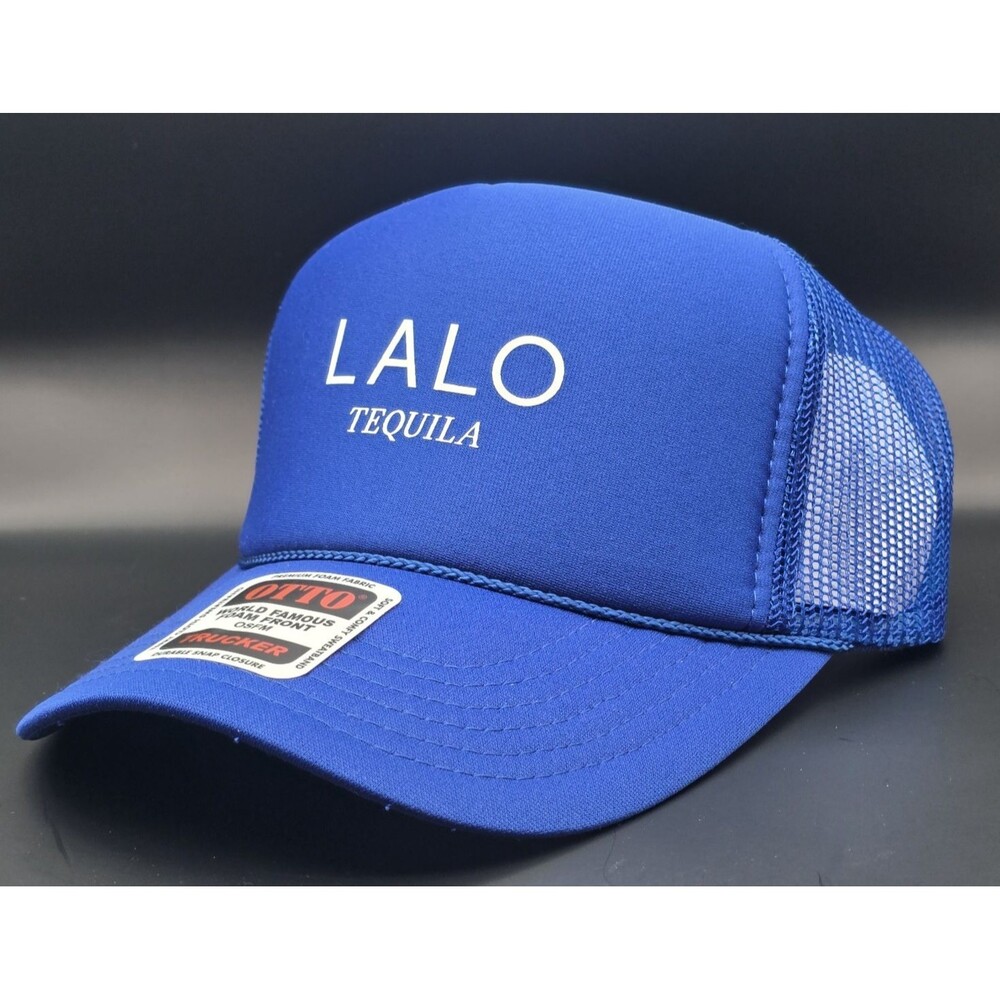 Lalo Tequila Otto Trucker Hat Cap Snapback Adjustable Blue Mesh Back Rope